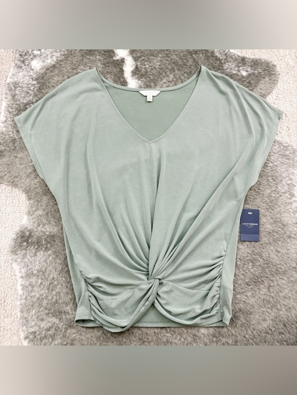 NWT Lucky Brand Twist Front Top Small - Picture 4 of 11